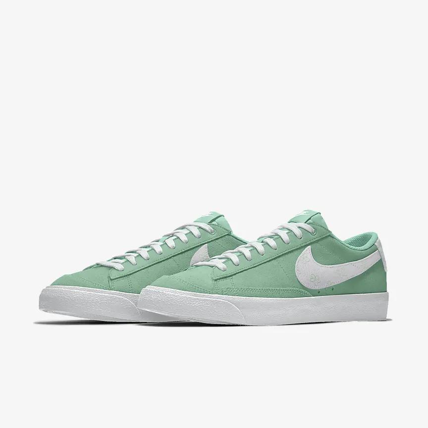 Giày Nike Blazer Low '77 By You Nam Xanh